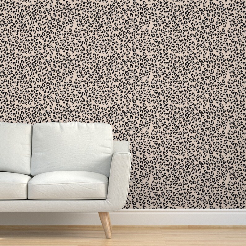 Modern Animal Print Removable Wallpaper Leopard Print Peel Etsy
