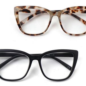 Myopia Near Sighted Correction Glasses Cat Eye Spring Hinges in 2 Colours DX88M