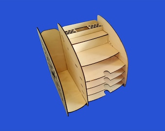 Schreibtisch Organizer Holz Vorlage Laser Cut Briefablage Tisch Organizer Multi Ablagesystem Dokumentenablage für Büro und Schule