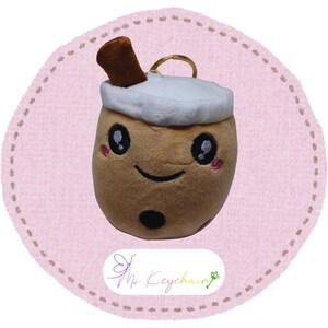 Soft Small Squish Smile Plushie Bubble Boba Tea Toy Wrist Strip Brown Smile