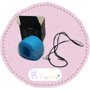 Exercitador Facial para Definição da Mandíbula, Estojo de Viagem para Academia, Colar com Chaveiro