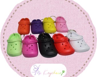 Funny Novelty Miniature Clog Sandal Shoe Keychain
