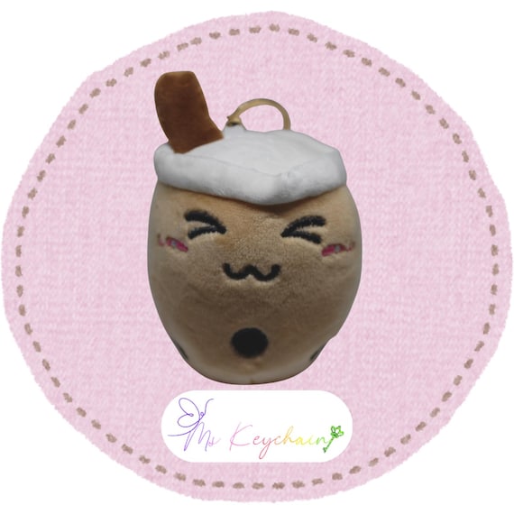 Soft Small Squish Smile Plushie Bubble Boba Tea Toy Wrist Strip