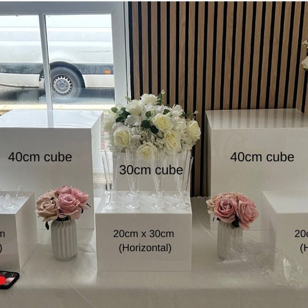 5-sided Acrylic Display Stand, Acrylic Stand, Display Stand, Acrylic Riser, Cake Stand, Dessert Stand, Event Stands, Food Riser, Acrylic Box