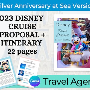 2023 Travel Agent Cruise Line Proposal Template, Cruise Itinerary Template, DCL Travel Agent Editable Template