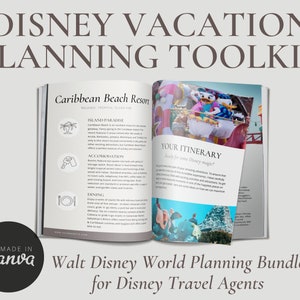Vacation Planning Toolkit, WDW Vacation, WDW Itinerary, Itinerary Template, Digital Itinerary, Travel Marketing, Travelagent, traveltemplate