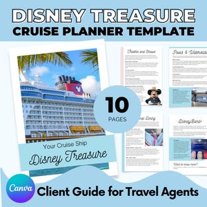 DCL Treasure Cruise Planner Template | Travel Agent Client Guide | Cruise Planning Guide | Editable Canva Template