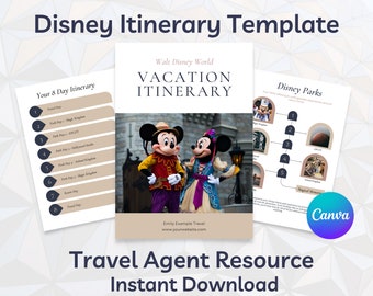 WDW Vacation Itinerary Template: Travel Agent Canva Planner (Digital Download)