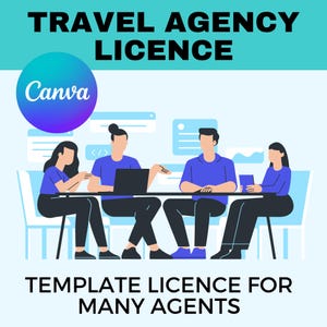 Travel Agency Licence, Canva template for travel agents, travel agency