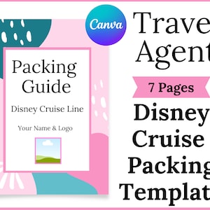 Travel Agent DCL Packing Guide, DCL Travel Agent Client Guide, Vacation Packing List, Travel Agent Template, Travel Advisor Template
