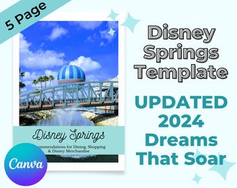 WDWDisneysprings, modello per agente di viaggio, pianificazione WDW, Canva per agenti di viaggio