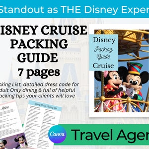 Travel Agent Cruise Client Packing Guide Template, Cruise Handbook Template, Travel Agent Cruise Template