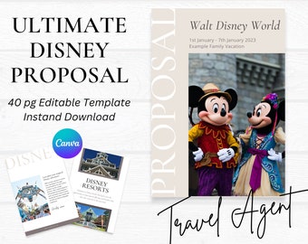 WDW Vacation Proposal Template: 40-Page Travel Agent Itinerary (Digital Download)