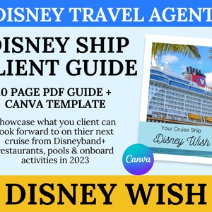 DCL Wish Client Guide Template | Travel Agent Canva | Cruise Planner | Travel Agent Cruise | Travel Agent Template