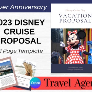 2023 Travel Agent Cruise Line Proposal Template, Cruise Itinerary Template, DCL Travel Agent Editable Template
