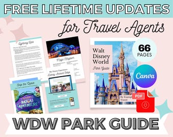 2025 WDW Park Guide Template for Travel Agents (Canva & PDF)