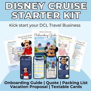 DCL Starter Travel Agent Canva Kit, Travelagent, disneycruise, traveltemplate, disneyplanner, disneycruise