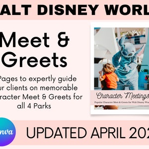 2023 WDW Character Meet & Greet, Travel Agent, Travel Agent Content, Travel Business, Travel Planning, Magic Kingdom Planning