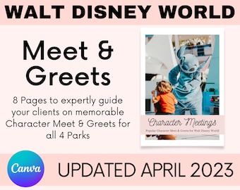 WDW Character Meet & Greet Template: Travel Agent Client Ebook (Digital Download)