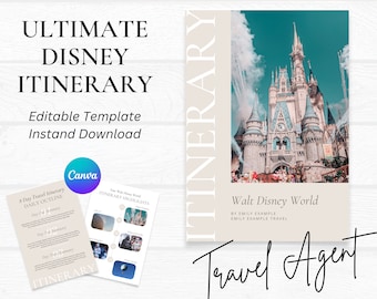 WDW Itinerary Template, 12-Page Travel Guide (Digital Download)