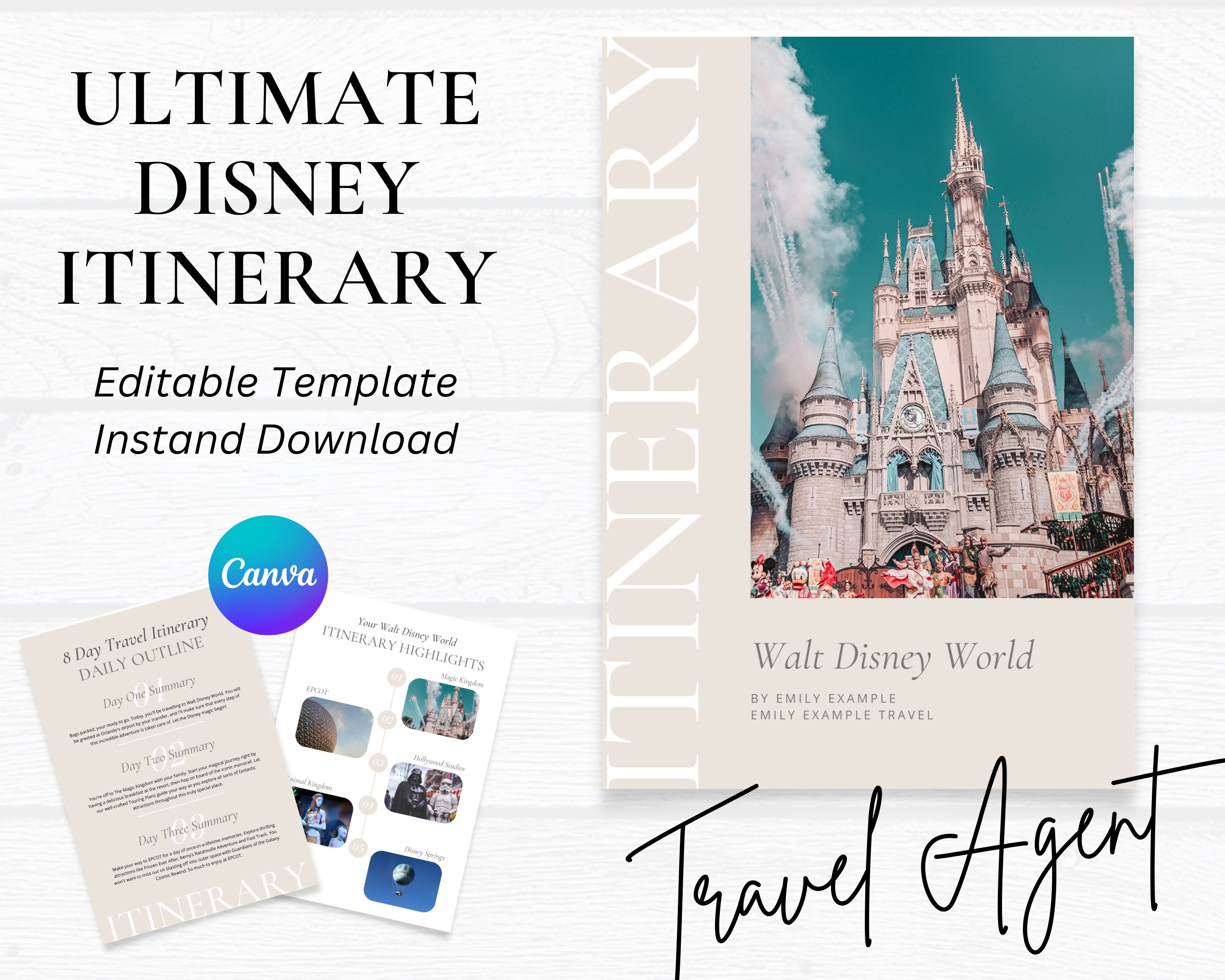 WDW Vacation Itinerary WDW Travel Itinerary Template Etsy WDW Vacation Itinerary WDW Travel Itinerary Template Etsy