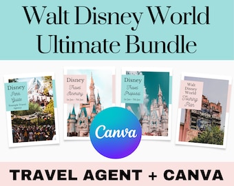 WDW Travel Agent Canva Template Bundle: Itinerary, Park Guide (Digital Download)