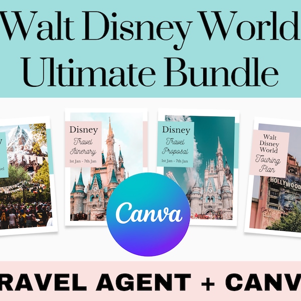 WDW Travel Agent Bundle, Travel Itinerary, Travel Agent Template, Travel Agent Content, Travel Marketing, Travel Business, Travel Agent