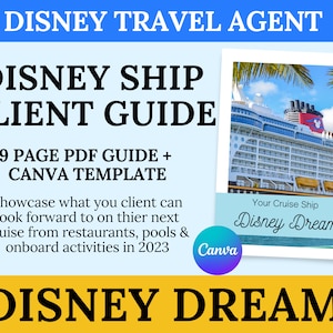 DCL Dream Client Guide Template | Cruise Template Canva | Cruise Planner Template PDF | Travel Agent Cruise Canva
