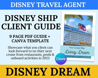 DCL Dream Client Guide Template | Cruise Template Canva | Cruise Planner Template PDF | Travel Agent Cruise Canva