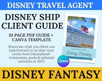 DCL Fantasy Client Guide Template | Cruise Template Canva | Cruise Planner 2023 | Travel Agent Cruise | DCL Cruise
