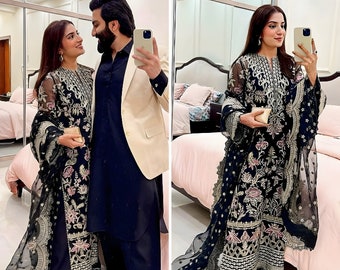 Pakistani dress, Embroidery dress, designer salwar kameez, Punjabi suit, anarkali suit, indian dress, gift for her,Wedding dress,full flared