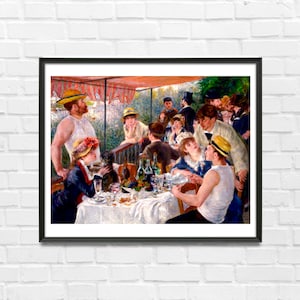 Luncheon of the Boating Party by Pierre-Auguste Renoir, a high quality printable fine art download