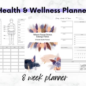 Printable A5 Health Planner: Track, Plan, and Build Healthy Habits