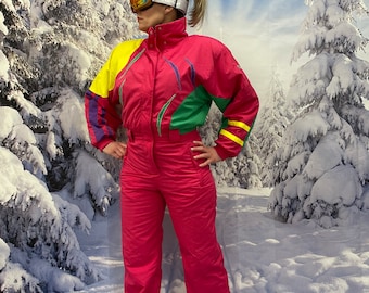 Vintage Pink ski suit FILA