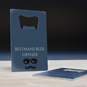 Bestmans bieropener - roestvrijstalen flesopener - beste man huwelijksgunst (boop-ha23-bestmanbeer)