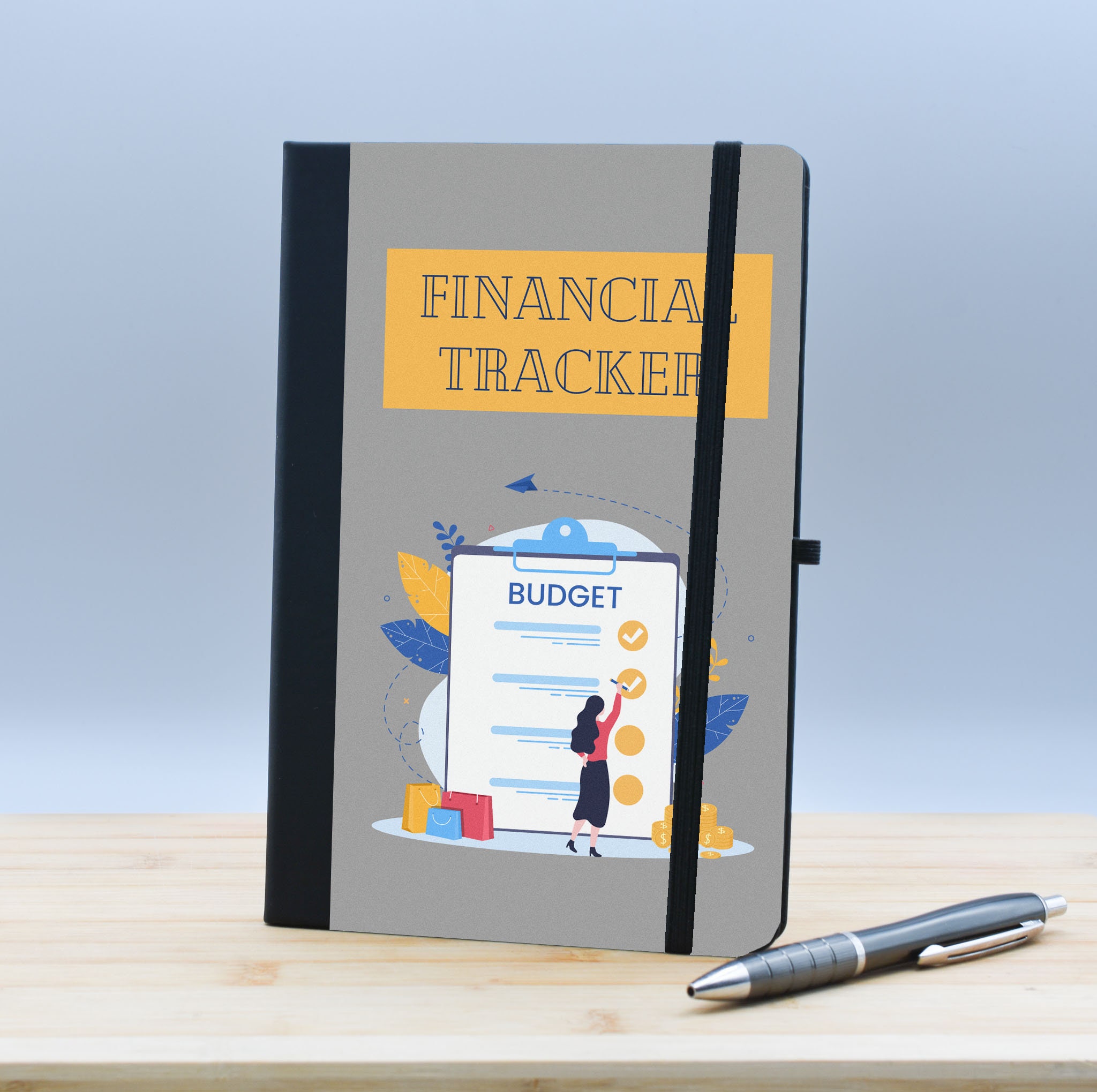 Financial Tracker - A5 Sized Lined Paper Scrapbook - Finance Tracker ...
