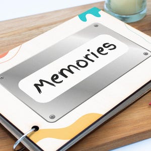 Recycled Memories: Wooden Cover Memory Book with Fun Metallic Design