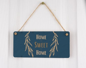 Home Sweet Home – Elegant Plywood Hanging Sign – Perfect Home Decor Idea (smlsgnha - homeshome)