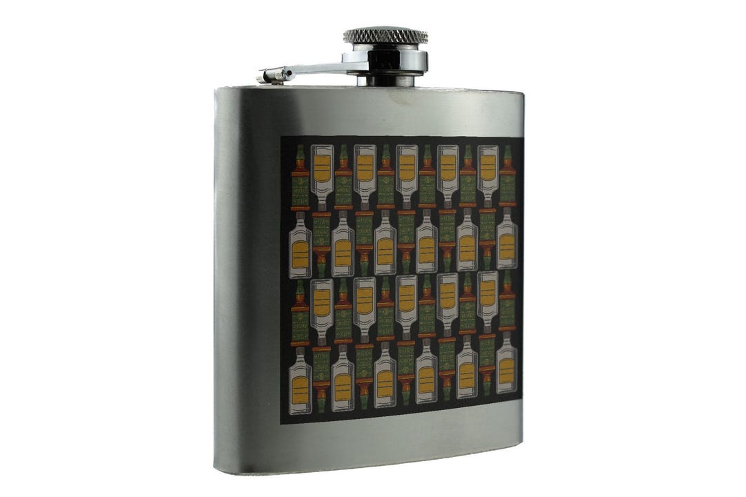 Patterned Flasks Stylish Alcohol Inspired Pattern Stainless Steel Flask (hip-ds23 ...