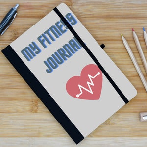 A5 Lined Paper Scrapbook for Fitness - Track Working Out - Prioritise Your Health! (note-kf23-fitjour)