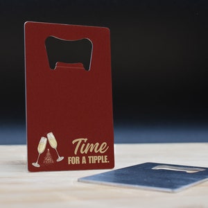 Zeit für einen Tipple – Flaschenöffner aus Edelstahl – festliche Idee für Freunde, Familie und Party (boop-ds23-holidaytipple)