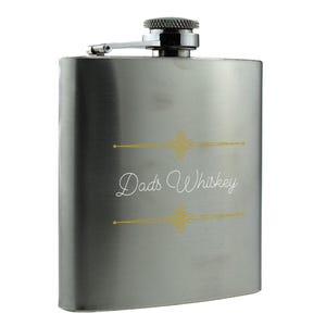 Elegante Edelstahl-Whisky-Flasche - Vatertagsgeschenk für Vati (hip-ha23-dadwhiskrg)