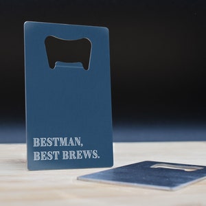 Bestman Best Brews - roestvrijstalen flesopener - beste man huwelijksbedankje (boop-ha23-brewbest)