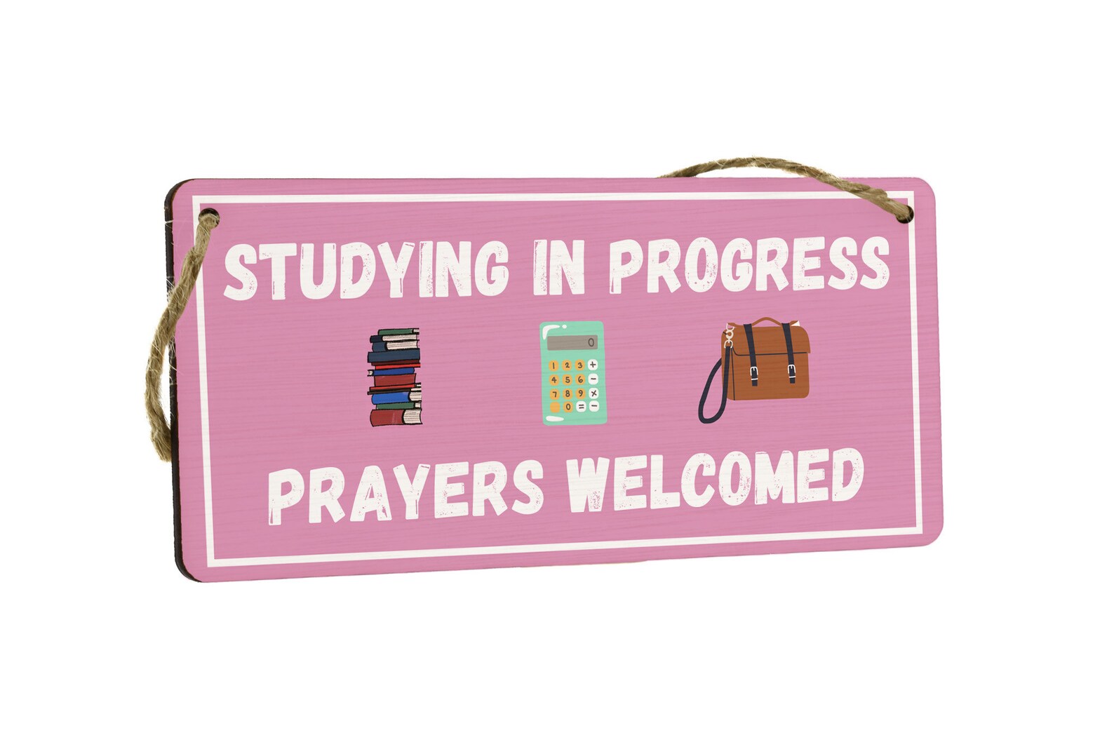 Support The Study Sign Plywood Hanging Sign: Studying in Progress. Prayers Welcomed! - Etsy