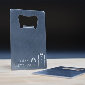 Bestman Brewmaster - roestvrijstalen flesopener - grappige beste man huwelijksgunst (boop-ha23-bestbrewmas)