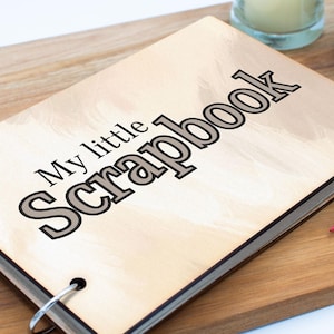 My Little Memory Book: A Keepsake Collection and Creative Portfolio of Memories, with a Wooden Cover and 25 Recycled Pages