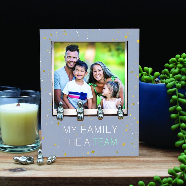 My Family The A Team - Family Plywood Ornament – Create Your Own Family Combination with 7 People Set (inpolo-ds23-famteam)