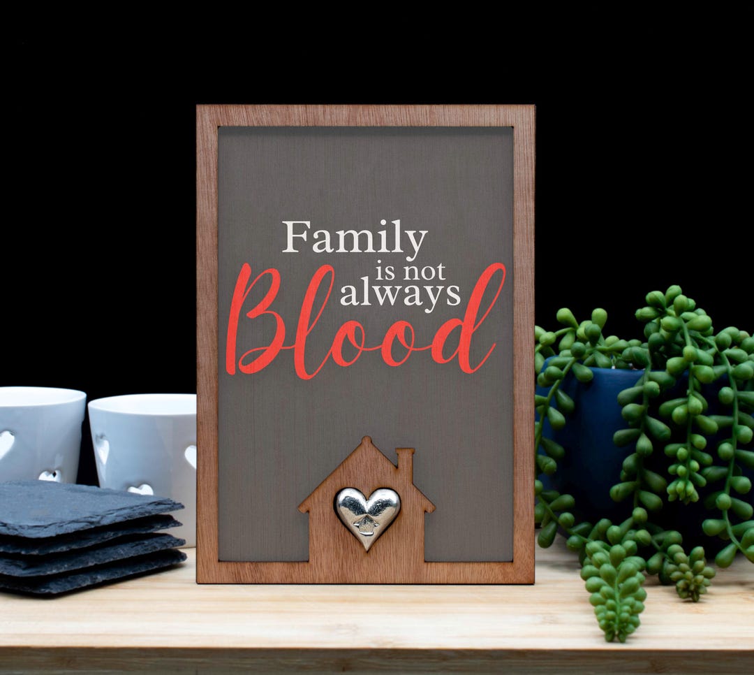 Handmade Rustic Home Sign With Sentimental Message in Gray Background ...