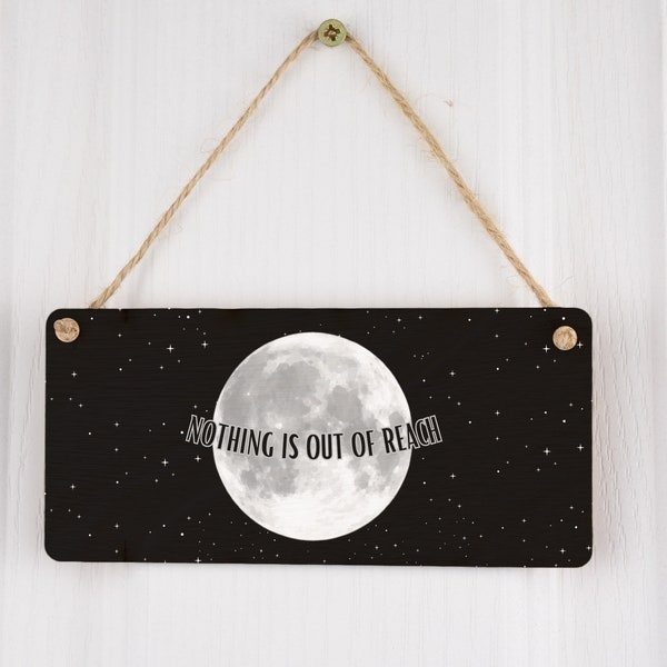 Reach for the Stars – Motivational Plywood Hanging Sign – Perfect for Classroom and Home (smlsgn-ha23-outof)