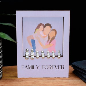 Family Forever - Family Plywood Ornament - Create Your Own Family Combination with 7 People Set (lrgpolo-ha23-forever)